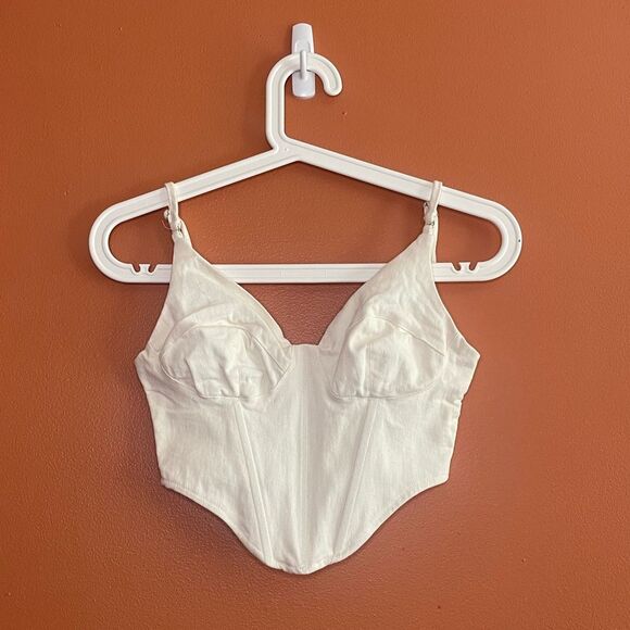 Pacsun LA Hearts Rock the Twill Corset Top Womens Size XS - Picture 2 of 4